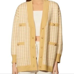 Joie Butter Yellow Gingham Cardigan